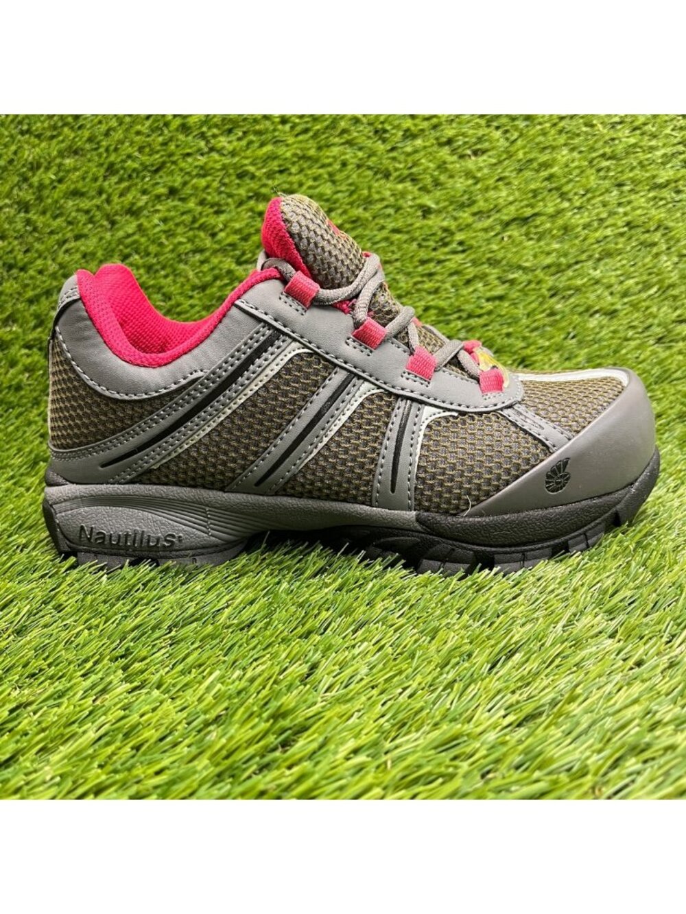 Nautilus N1393 SR Womens Size 8D Green Gray Pink Steel Toe Safety Work Shoes
